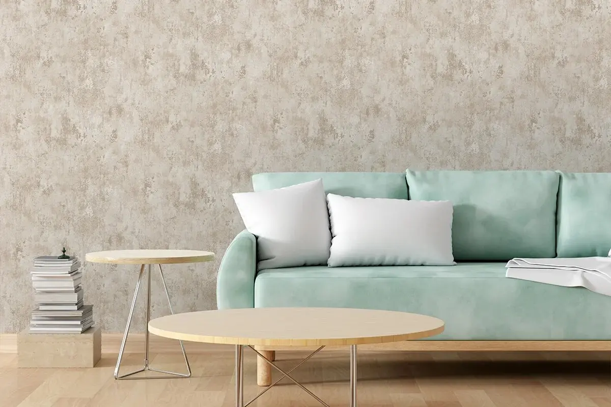 کاغذ دیواری پتینه با مبلمان سبز