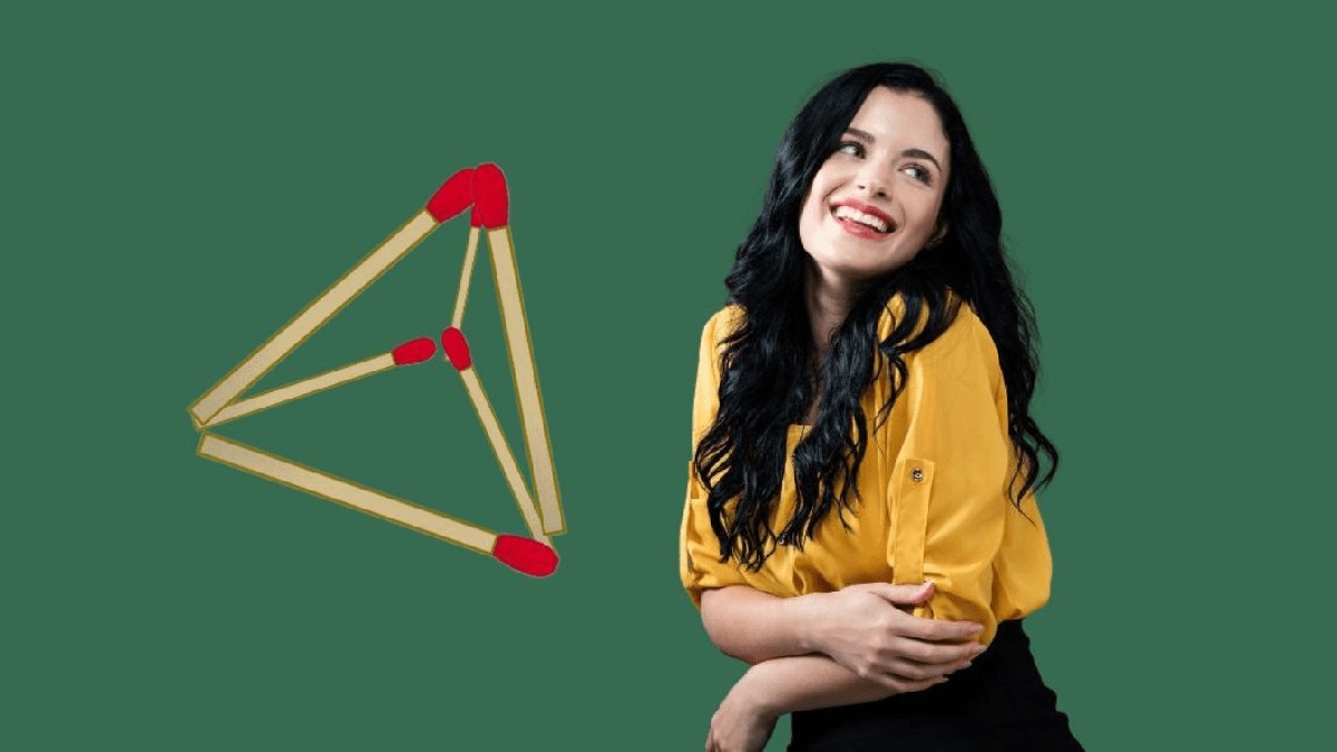 پاسخ-تست-هوش-ساخت-چهار-مثلث-با-شش-چوب-کبریت