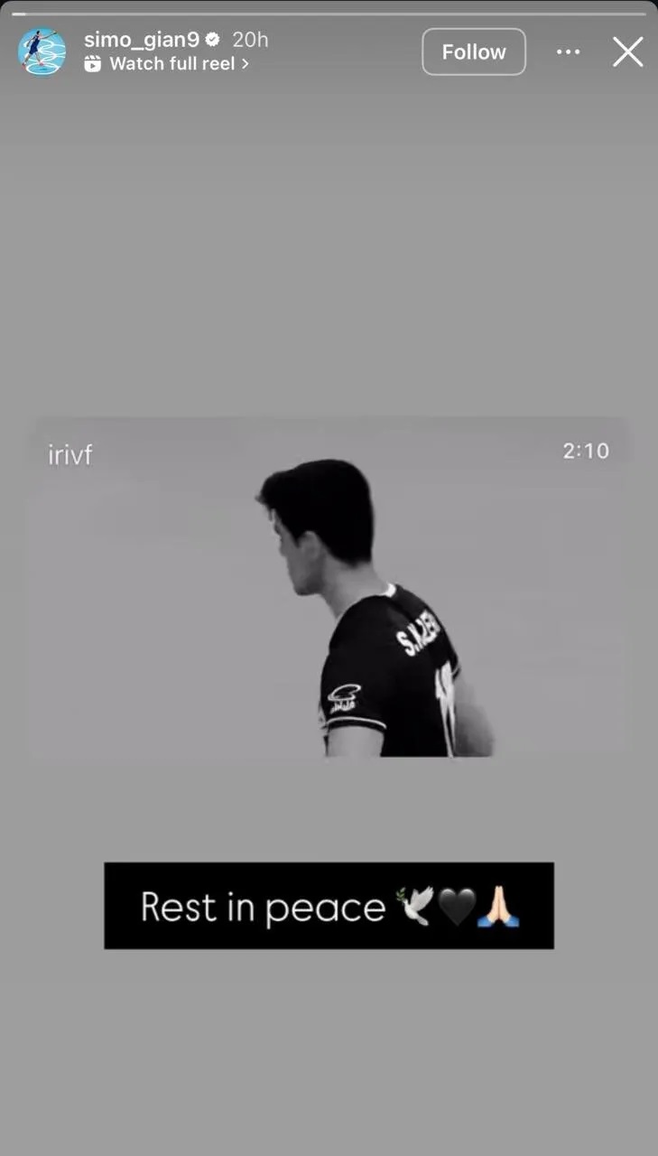 استوری ستاره والیبال ایتالیا برای صابر کاظمی/ عکس