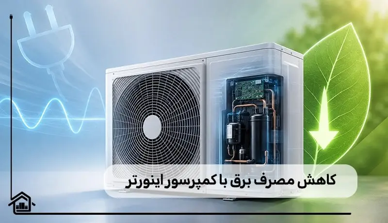 کاهش مصرف برق با کمپرسور اینورتر