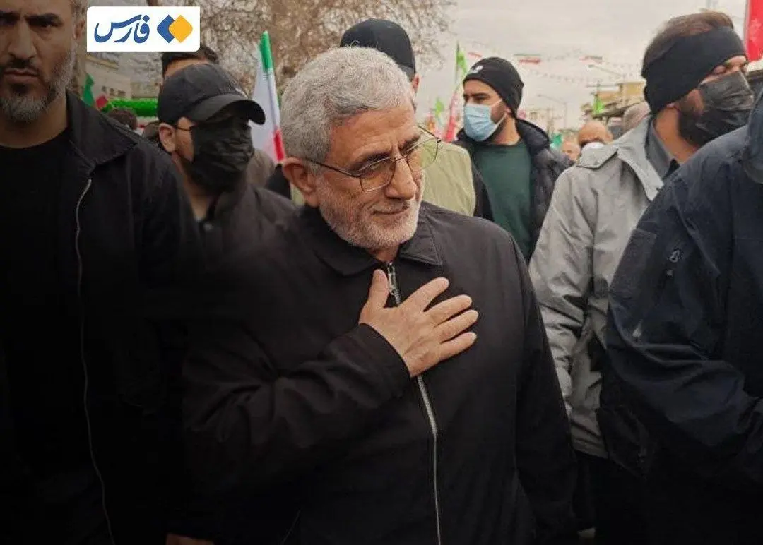 حضور سردار قدس سپاه در راهپیمایی ۲۲ بهمن