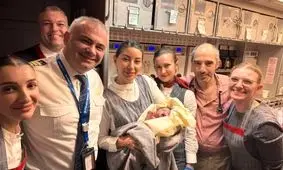 سورپرایز غیرمنتظره در هواپیمای ترکیش ایرلاینز/ تولد نوزاد در هواپیما