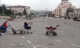 خیابان‌های خانکندی قره‌باغ خالی از سکنه شد/ ویدئو