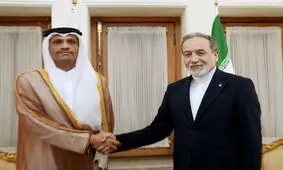 دیدار نخست وزیر قطر با عراقچی/ عکس