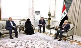  دیدار جمیله علم‌ الهدی با رئیس جمهور عراق در بغداد/ تصاویر