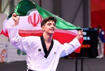 جشن قهرمانی نقی ئی با پرچم مقدس ایران/ ویدئو