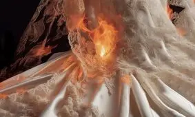 خودسوزی دختر جوان در لباس عروسی