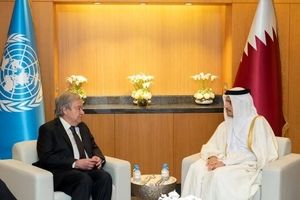 گفتگوی گوترش و وزیر خارجه قطر درباره پرونده هسته‌ای ایران