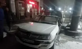 مهار آتش‌سوزی محدود در پمپ بنزین دولت‌آباد شهرستان ری/ ویدئو