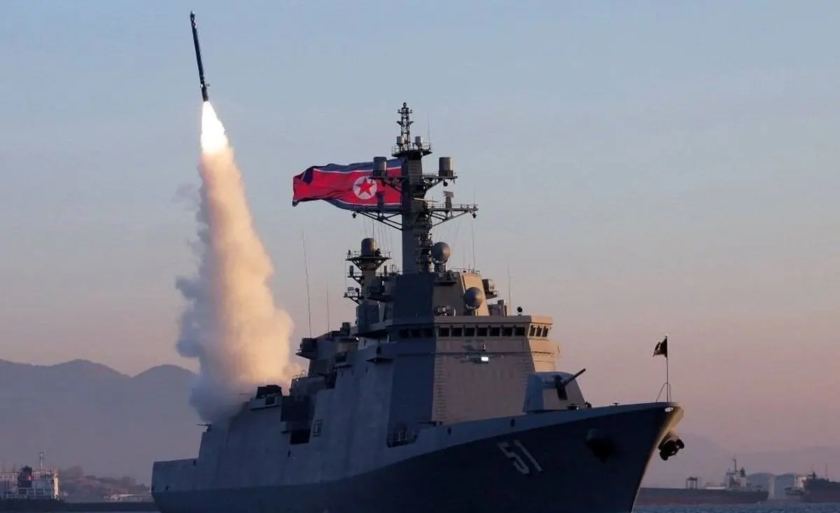 تصاویر  پرتاب موشک‌های کروز توسط کره شمالی