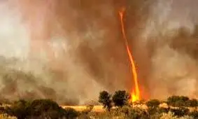 گردباد آتش در ترکیه/ ویدئو