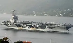 انتقال ناوشکن آمریکایی به سواحل ونزوئلا/ ویدئو

