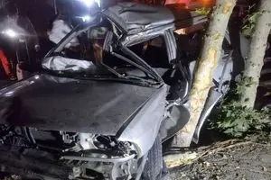 مرگ راننده پراید در برخورد با درخت در بزرگراه جلال آل احمد
