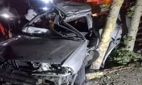 مرگ راننده پراید در برخورد با درخت در بزرگراه جلال آل احمد
