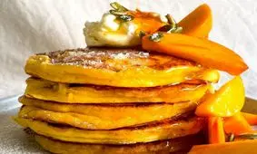 طرز تهیه پنکیک خرمالو