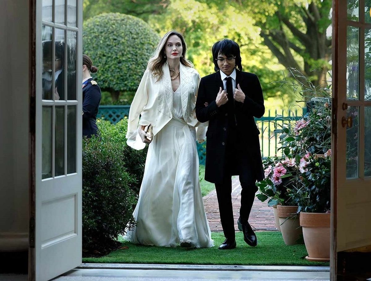 حضور آنجلینا جولی با پسرش در کاخ سفید