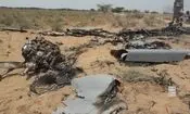 تصاویری از پهپاد سرنگون شده عربستان در آسمان یمن