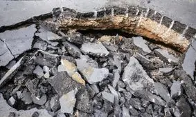 نشست عجیب زمین در کرمان حادثه‌ آفرید/ ویدئو