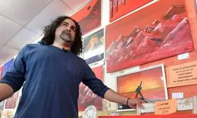 نمایشگاه آثار نقاشی پسر اسامه بن لادن در فرانسه/ عکس

