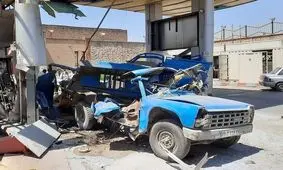 انفجار جایگاه سوخت در پی طوفان کهگیلویه

