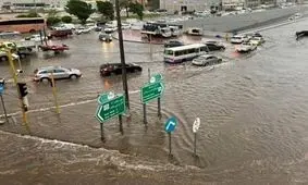 سیل فاجعه بار در شهر مدینه عربستان/ ویدئو
