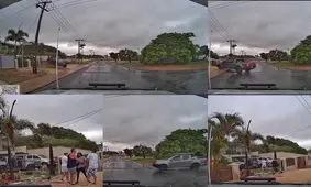 تلاش یک راننده زن برای فرار از صحنه جرم/ ویدئو