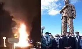 دستگیری فرد هتاک به تندیس سردار سلیمانی