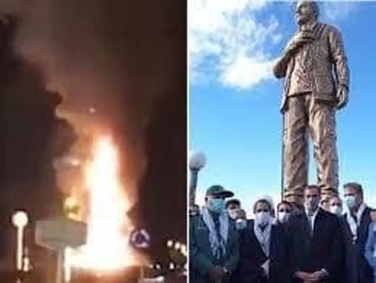 دستگیری فرد هتاک به تندیس سردار سلیمانی