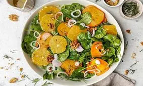 سالاد سیب زمینی با سس پرتقال