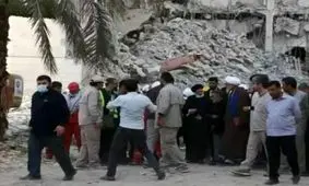 حضور رئیسی در محل حادثه متروپل آبادان/ ویدئو