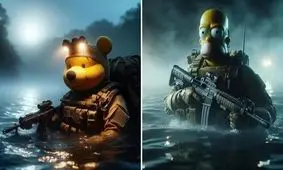 شخصیت‌های انیمیشن در لباس نظامی!/ تصاویر
