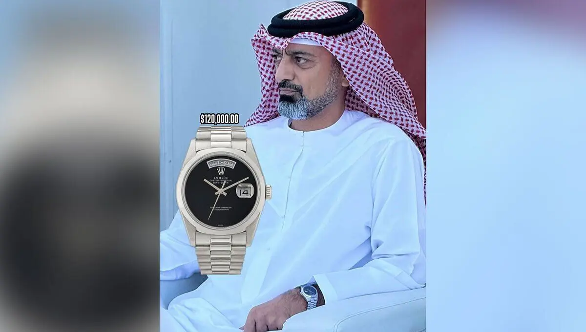 ساعت ۱۲۰ هزار دلاری و بسیار کمیاب در دست شاهزاده اماراتی/ تصاویر
