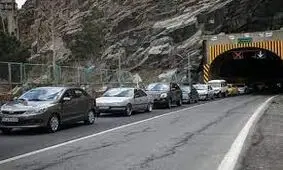 ترافیک سنگین در جاده چالوس
