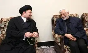 خنده های سعید جلیلی در کنار سیدحسن خمینی/ لاریجانی و عارف هم آمدند