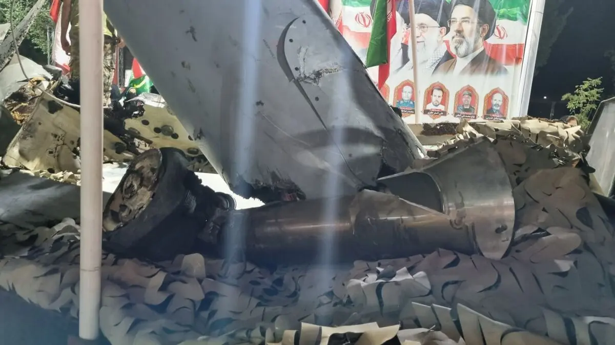 لاشه پهپاد آمریکایی که توسط سپاه در خمین منهدم شد/ عکس