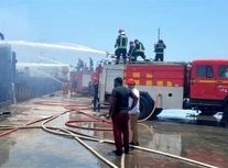 آتش‌سوزی انبار ضایعات شرکت آبفا در کرمانشاه / آتش‌سوزی مهار شد/ ویدئو