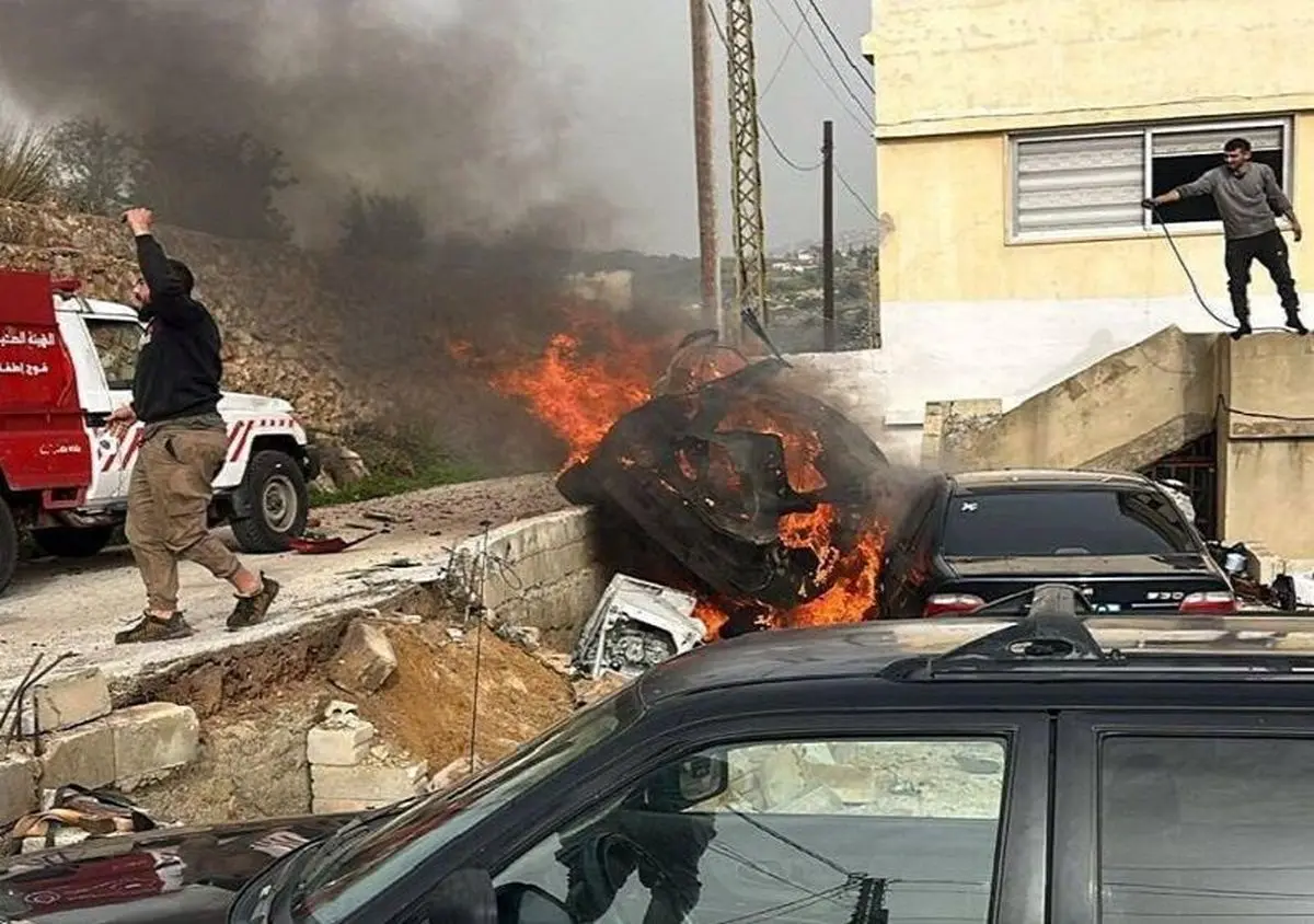 شهادت یک لبنانی در حمله پهپادی اسرائیل به یک خودرو در جنوب لبنان

