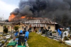 آتش سوزی مسجدی در سیاهکل