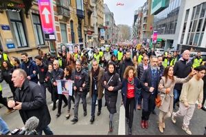 پشت پرده تظاهرات ضدانقلاب در بلژیک/ با مشت و لگد به جان هم افتادند