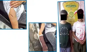 تیغ‌کشی پسران 16 ساله برای زورگیری از طعمه 13 ساله