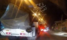 انتشار تصویری از انتقال تجهیزات نظامی از گذرگاه زنجان به سمت آذربایجان