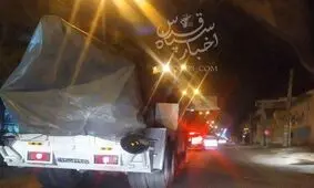 انتشار تصویری از انتقال تجهیزات نظامی از گذرگاه زنجان به سمت آذربایجان