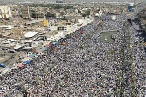 تجمع بزرگ عراقی‌ها در حمایت از فلسطین