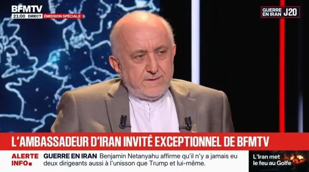 سفیر ایران در پاریس: به اعمال حق طبیعی دفاع مشروع از کشور و مردم خود ادامه خواهیم داد
