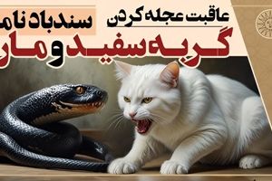 حکایت گربه سفید و مار داستانی از سندباد نامه/ حکایتی پندآموز درباره عاقبت عجله کردن