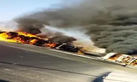 تصادف هولناک تانکر حمل الکل با کامیون پر از نوشابه/ ویدئو