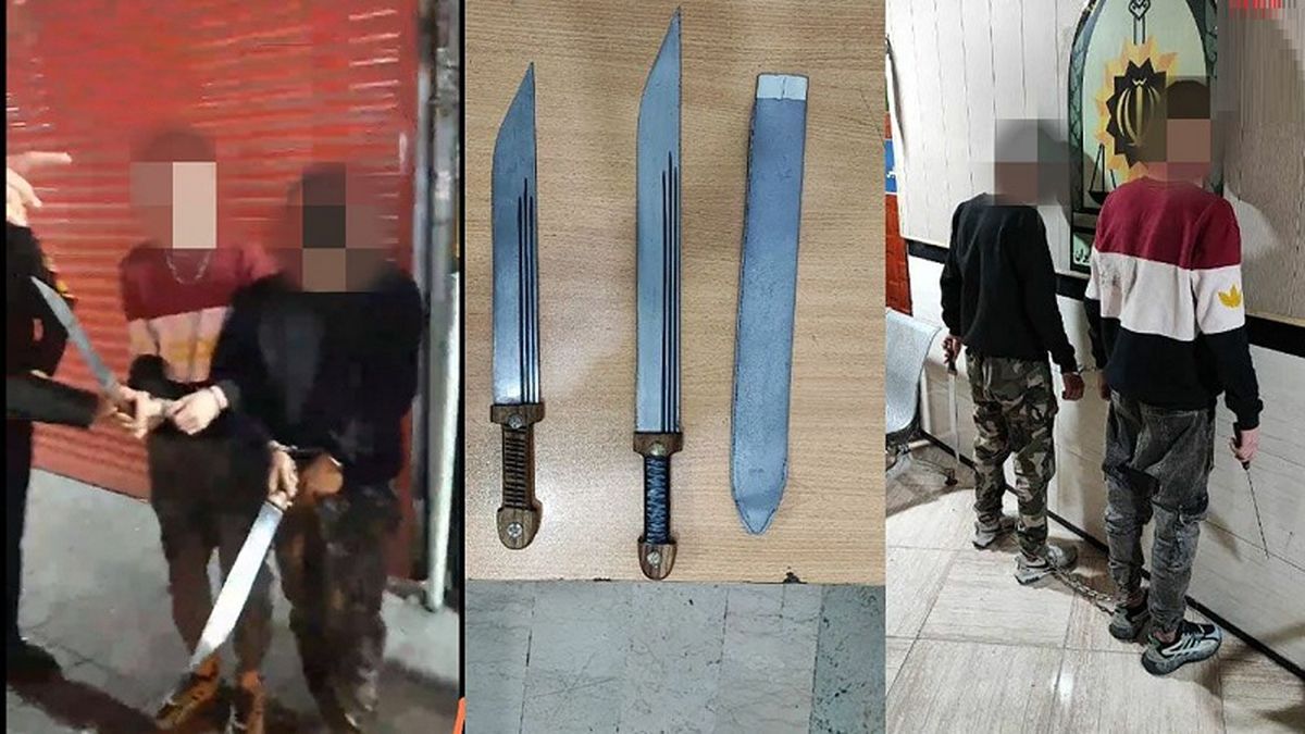 پایان 2 شرور قمه به دست در رشت