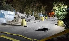 ریزش بخشی از دیوار امامزاده اسماعیل چیذر / خانه‌های اطراف محل تخلیه شدند

