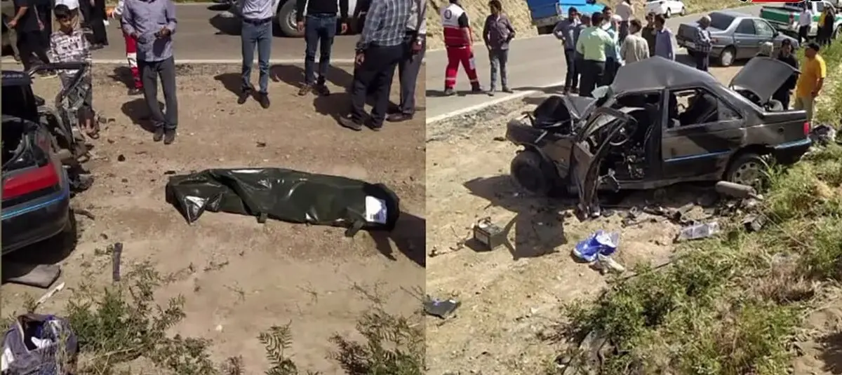 شاخ به شاخ سواری هیوندا با پژوپارس در جاده کرمان