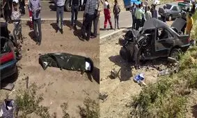 شاخ به شاخ سواری هیوندا با پژوپارس در جاده کرمان